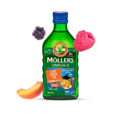 Möller's Omega 3 Tutti Frutti Aromalı Balık Yağı 250 ml - 1