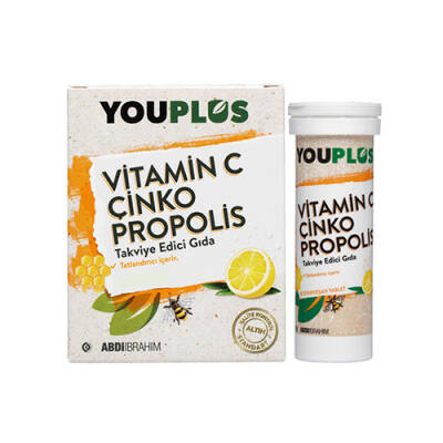 YOUPLUS Vitamin C Çinko Propolis 20 Efervesan Tablet - 1